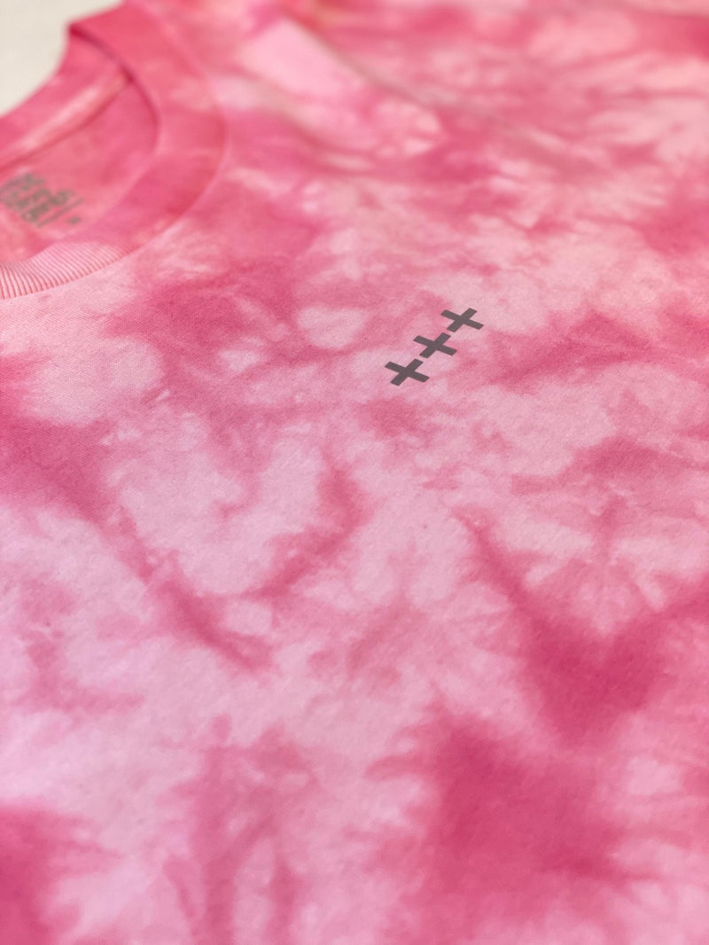 Pink Tie Dye Trinity Tee (Heavyweight)