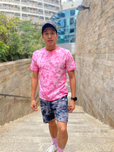 Pink Tie Dye Trinity Tee (Heavyweight)